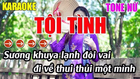 Tội Tình Karaoke Tone Nữ Karaoke Lâm Nhạc Sống - Beat Mới - YouTube