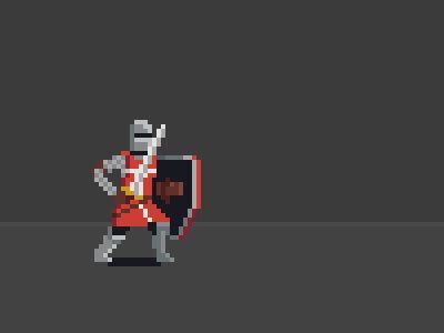 Pixel RPG Characters: Knight attack animaltion by Stephan Lorenz on Dribbble Pixel Rpg Games ...