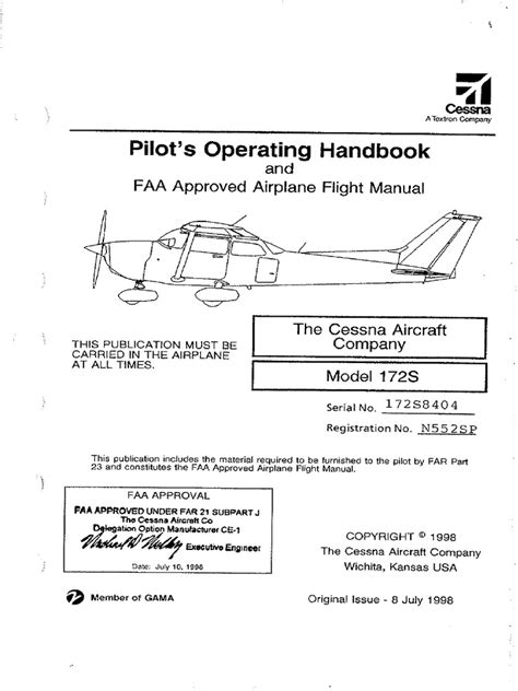 Cessna 172S POH PDF | PDF | Airspeed | Motor Oil