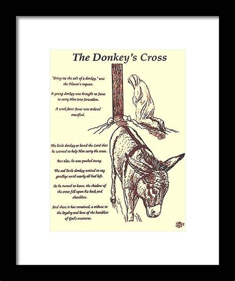 The Donkey's Cross Framed Print by Mary Singer in 2021 | The donkey ...