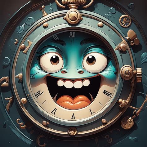 Premium AI Image | cartoon character with clock