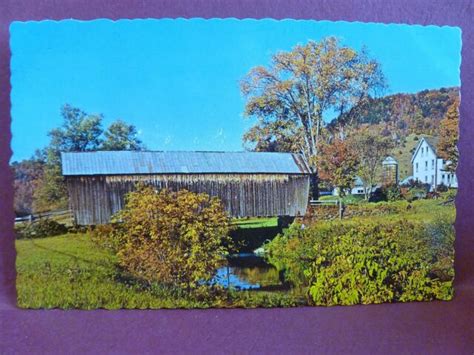 Old Postcard Covered Bridge Tunbridge VT | eBay