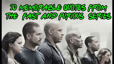 30 Memorable Quotes From The "Fast & Furious" Series - YouTube