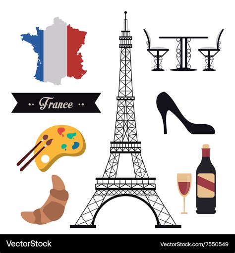 France culture design Royalty Free Vector Image