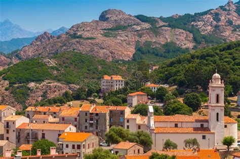 Calanques De Piana and Piana Village in Corsica, France Stock Image - Image of rocky, cliff ...