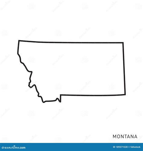 Montana Outline Map Stock Image | CartoonDealer.com #130697443