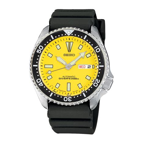 Seiko Seiko Mens Yellow Dial Automatic Divers Watch SKXA35 - Jewelry - Watches - Men's Watches