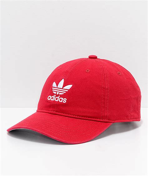 adidas Originals Relaxed Red Strapback Hat | Zumiez