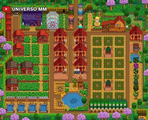 Layout Standard Farm - Stardew Valley - Fazenda Padrão | Stardew valley ...