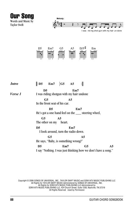 Easy Taylor Swift Guitar Chords