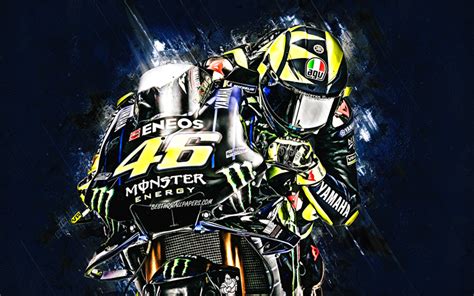 Download wallpapers Valentino Rossi, MotoGP, Monster Energy Yamaha MotoGP, 46 number, Yamaha YZR ...