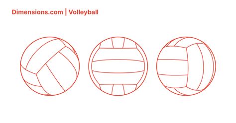 Volleyball Dimensions & Drawings | Dimensions.com