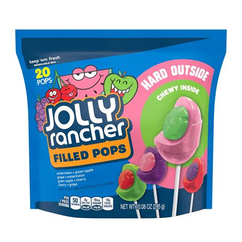 Jolly Rancher Filled Lollipop Assortment Stand Up Bag, 10.08 oz - Walmart.com