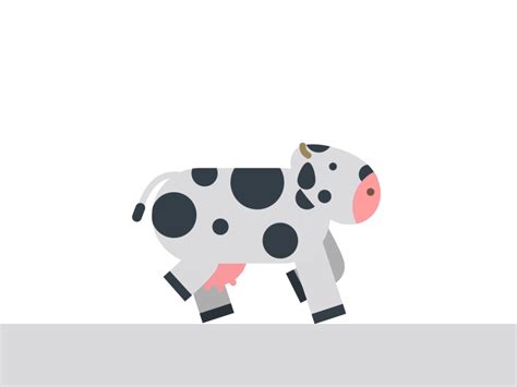 Runing cow by Anatolie P. on Dribbble