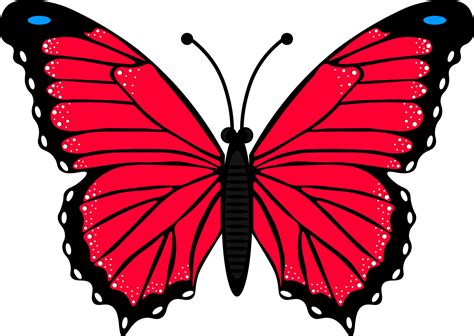 Red Butterfly Clipart