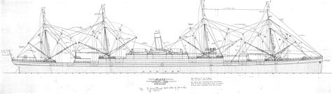 T.S.S. Georgic Rigging Plan (before they settled on the name Georgic) : r/OceanLinerArchitect