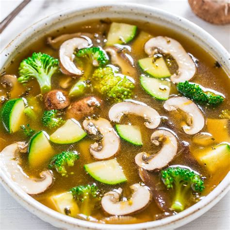 Easy 30-Minute Mushroom Vegetable Soup - Averie Cooks