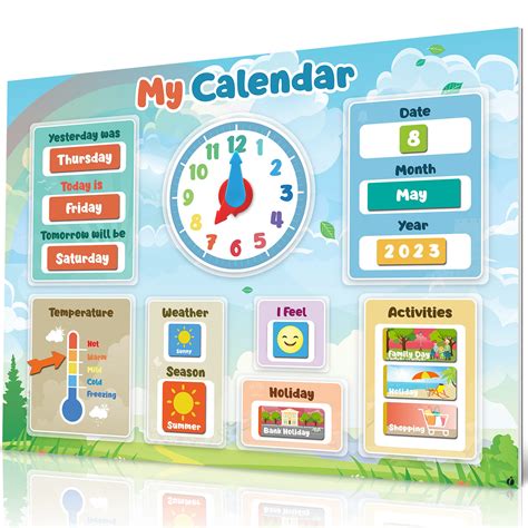 Buy Magnetic Kids for Learning - Classroom, Preschool Magnet for Kids - Days of the Week Chart ...