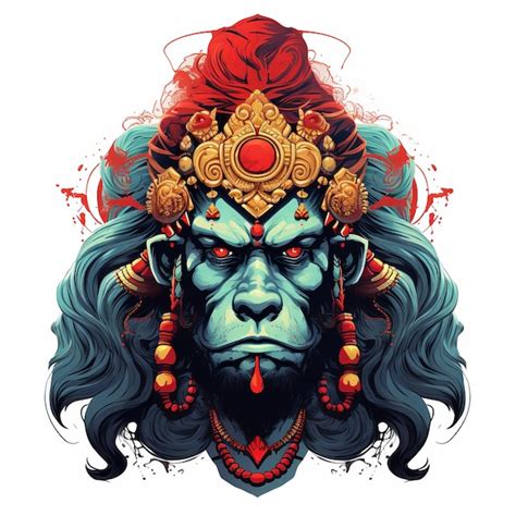 Premium Photo | Illustration of Hindu god tshirt graphic on isolate ...