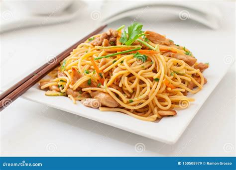 Chicken fried noodles stock image. Image of asian, oriental - 150508979