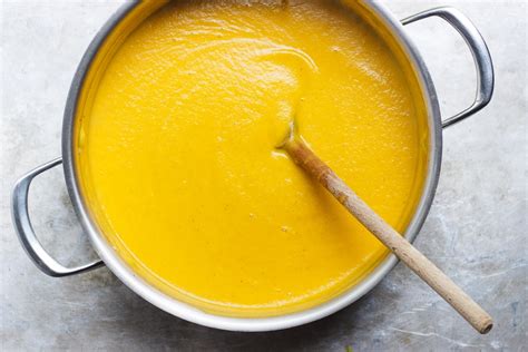 Caramelized Golden Beet Soup with Fall Roots + Garlicky Yogurt Sauce