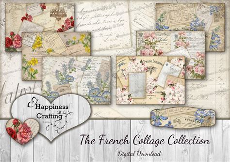 The French Collage Collection Instant Digital Download, Digital ...