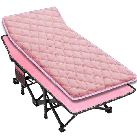 Slsy Adult Folding Camping Cot Pink, Folding Camping Bed Outdoor Portable Military Cot 75''*28 ...