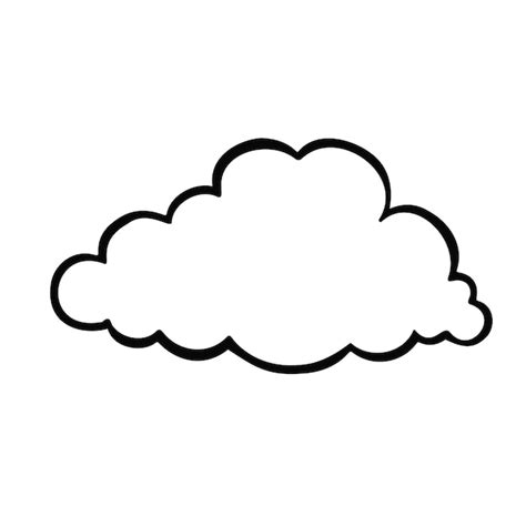 Premium Vector | Cloud cloud outline line vector