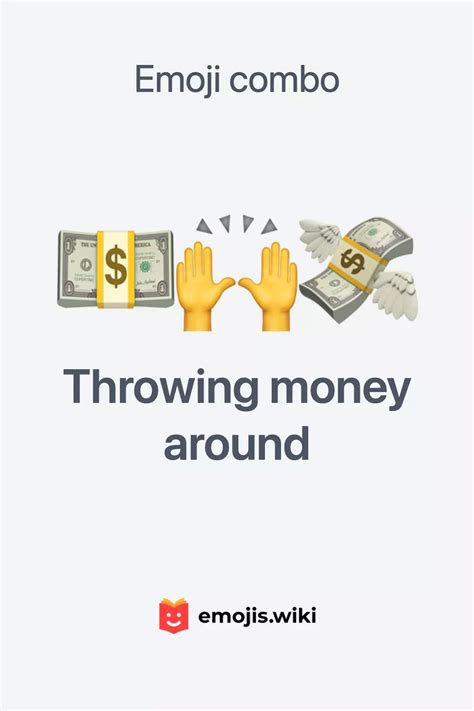 Throwing Money Around Emoji Combo | Money emoji, Emoji combinations, Emoji