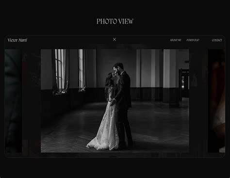 Portfolio for a wedding photographer on Behance