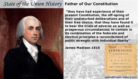 State of the Union History: 1816 James Madison - Father of Our Constitution bids farewell