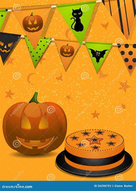 Halloween party background stock vector. Illustration of cake - 26298793