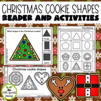 Christmas Cookies Shapes Emergent Reader and Shape Recognition Activities