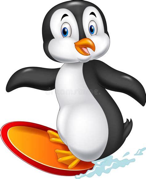 Surfing penguin stock vector. Illustration of aqua, sports - 5971178