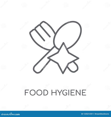 Food Hygiene Linear Icon. Modern Outline Food Hygiene Logo Conce Stock Vector - Illustration of ...