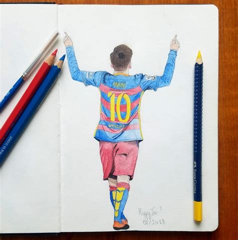 Leo Messi drawing – drawing blog of HappyJo Drawings