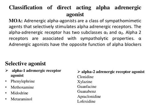 Alpha 2 Adrenergic Agonist - slidesharetrick