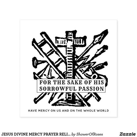 JESUS DIVINE MERCY PRAYER RELIGIOUS CATHOLIC RUBBER STAMP #JESUS # ...