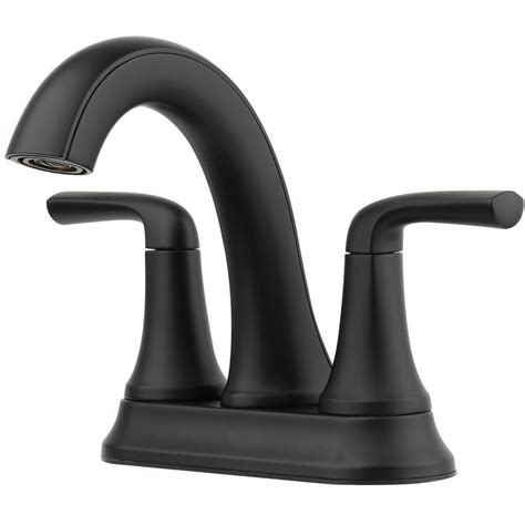 Pfister Ladera 4 in. Centerset 2-Handle Bathroom Faucet in Matte Black-LF-048-LRBB - The Hom ...