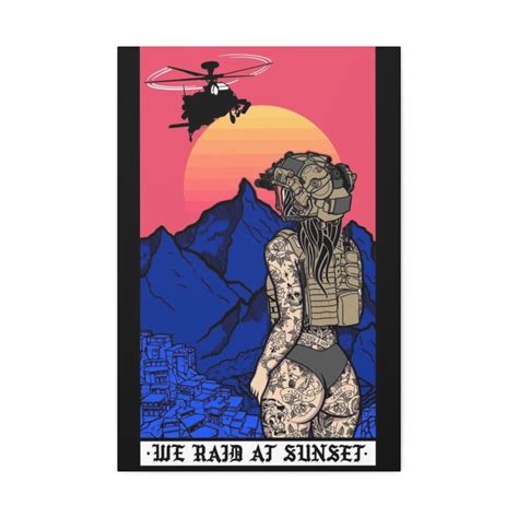 We Raid At Sunset Canvas 24x36 | Sunset Goons