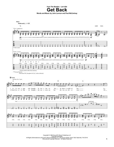 Get Back by The Beatles - Guitar Tab - Guitar Instructor