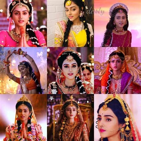 Radhakrishn on Instagram: “Radha in different looks🔥🌠@mallika_singh_official_ #radhakri… | Radha ...