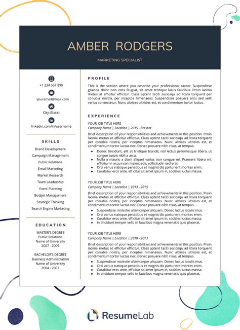 10+ Google Doc Templates Resume Pictures - Infortant Document