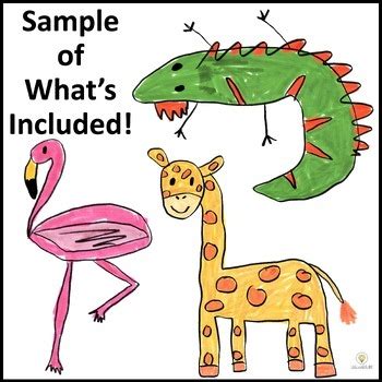 Animals Clipart BUNDLE Marker Drawings - Realistic Clipart Images