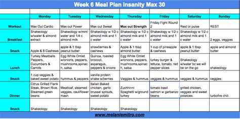 Committed to Get Fit: Insanity Max 30 Meal Plan and Prep