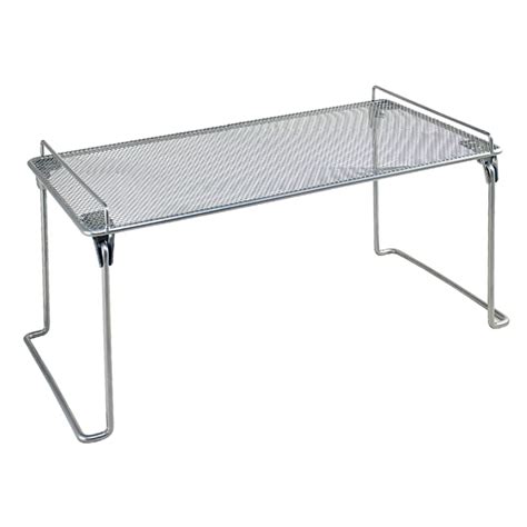 Silver Metal Stackable Storage Rack