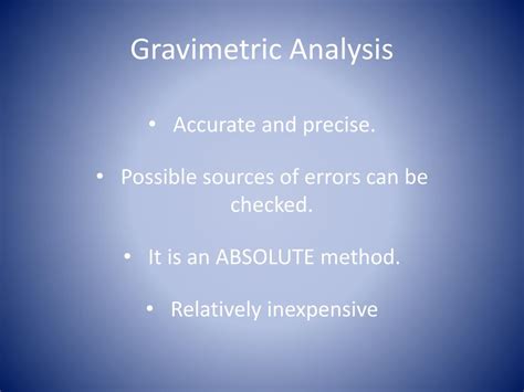 PPT - GRAVIMETRIC ANALYSIS PowerPoint Presentation, free download - ID:3772832