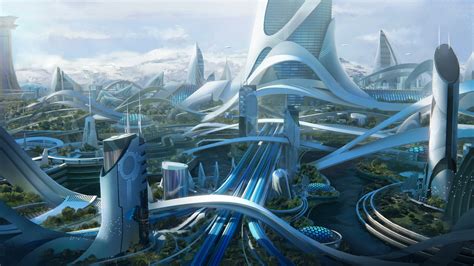 Download 1920x1080 Futuristic City, Towers, Buildings, Digital Art, Sci ...