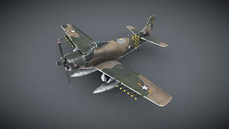 Douglas A-1 Skyraider - Buy Royalty Free 3D model by MaX3Dd [c76760d ...