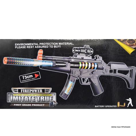 Battery Operated Toy Gun with Sound & Lights – dallastoyswholesale